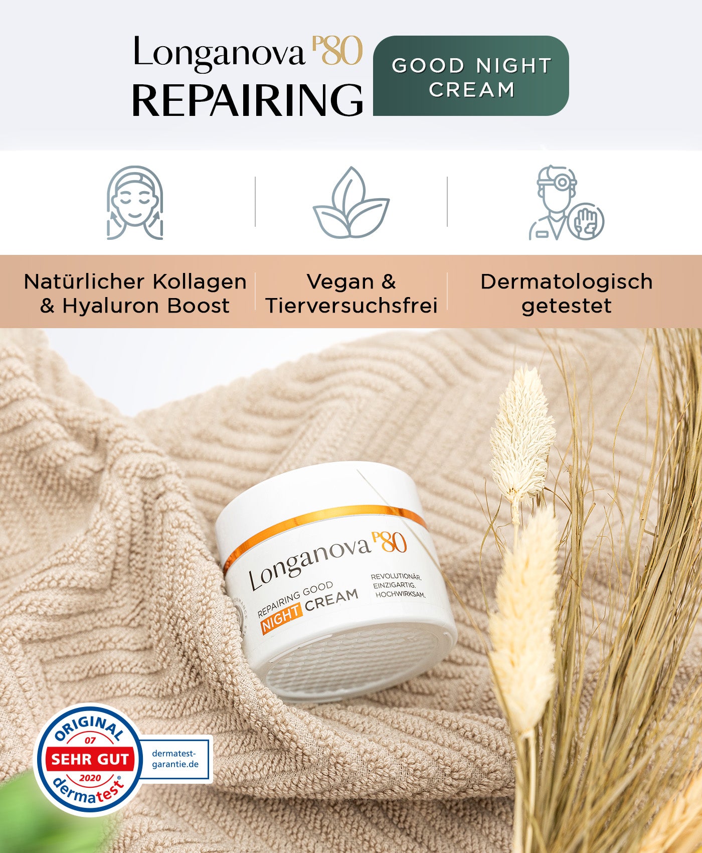 Reparing Good Night Cream - Longanova P80