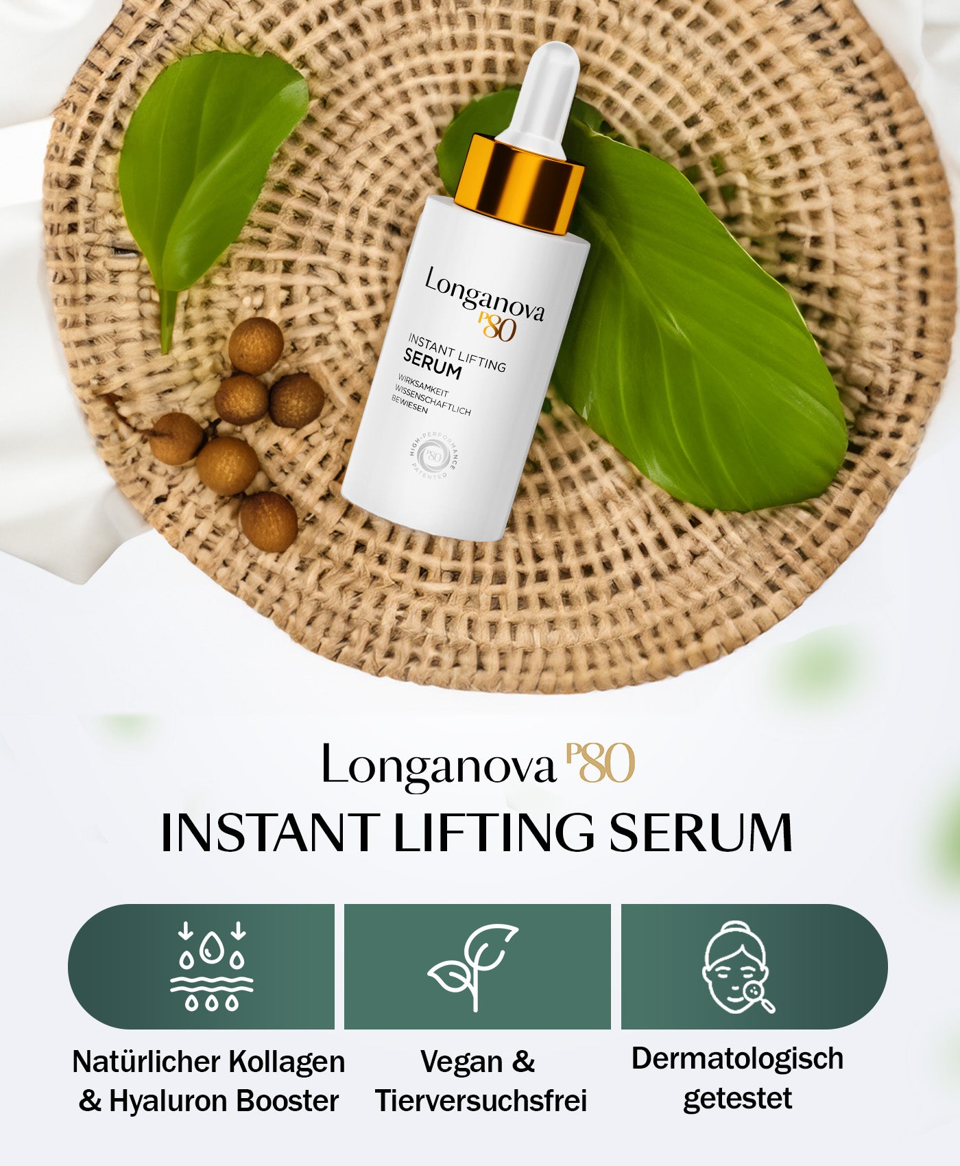 Anti-Aging Instant Lifting Serum - Longanova P80